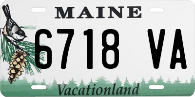 ME license plate 6718VA