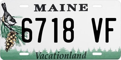 ME license plate 6718VF