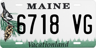 ME license plate 6718VG