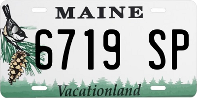 ME license plate 6719SP