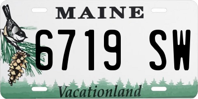 ME license plate 6719SW
