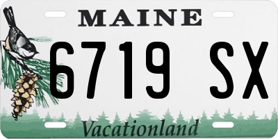 ME license plate 6719SX