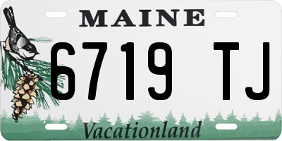 ME license plate 6719TJ