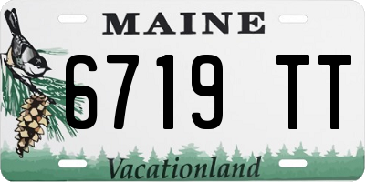 ME license plate 6719TT