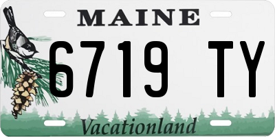 ME license plate 6719TY