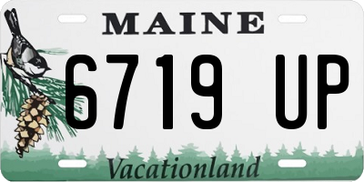 ME license plate 6719UP