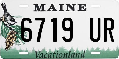 ME license plate 6719UR