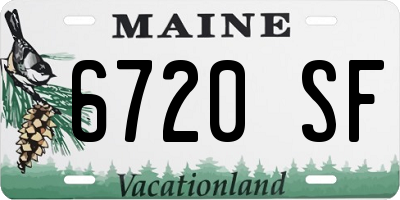 ME license plate 6720SF