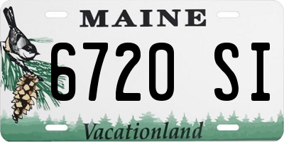 ME license plate 6720SI
