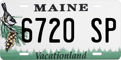 ME license plate 6720SP