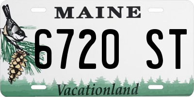 ME license plate 6720ST