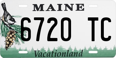 ME license plate 6720TC