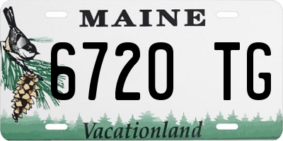 ME license plate 6720TG