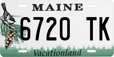 ME license plate 6720TK