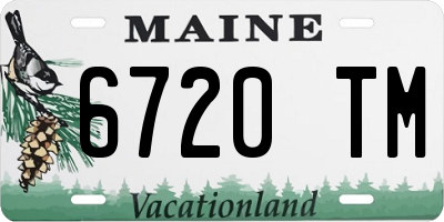 ME license plate 6720TM