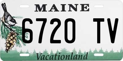 ME license plate 6720TV