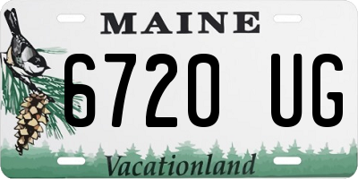 ME license plate 6720UG