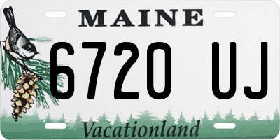 ME license plate 6720UJ