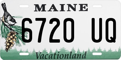 ME license plate 6720UQ