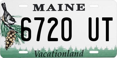 ME license plate 6720UT