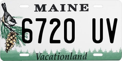 ME license plate 6720UV