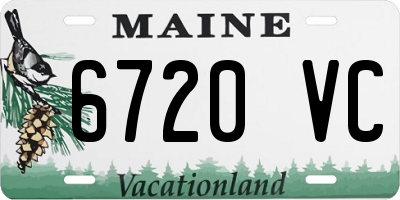 ME license plate 6720VC