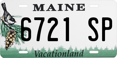 ME license plate 6721SP