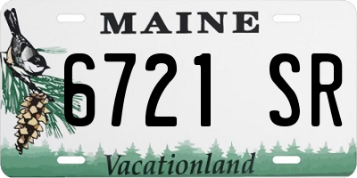 ME license plate 6721SR