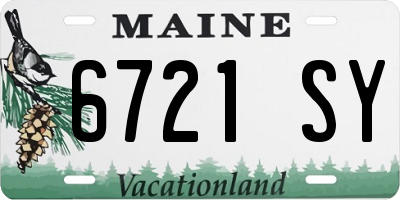 ME license plate 6721SY