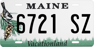 ME license plate 6721SZ