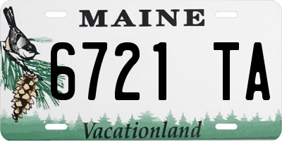 ME license plate 6721TA