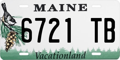 ME license plate 6721TB