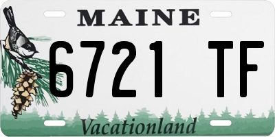 ME license plate 6721TF