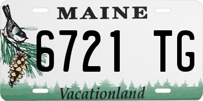 ME license plate 6721TG