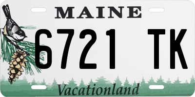 ME license plate 6721TK