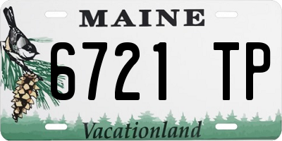 ME license plate 6721TP