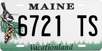 ME license plate 6721TS