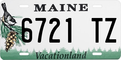 ME license plate 6721TZ