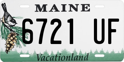 ME license plate 6721UF