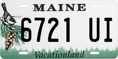 ME license plate 6721UI