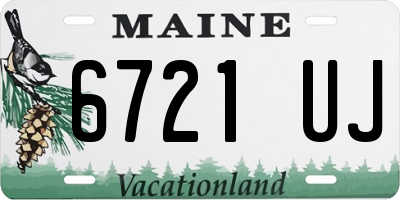ME license plate 6721UJ