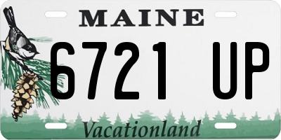 ME license plate 6721UP