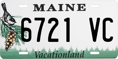 ME license plate 6721VC