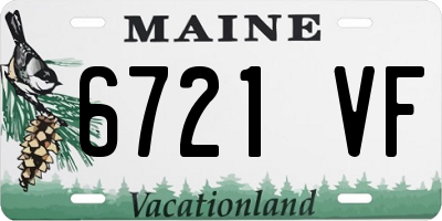ME license plate 6721VF
