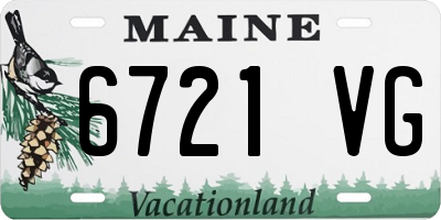 ME license plate 6721VG