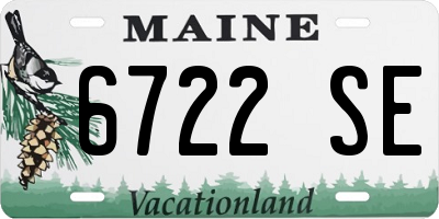 ME license plate 6722SE