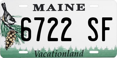 ME license plate 6722SF