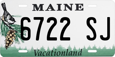 ME license plate 6722SJ