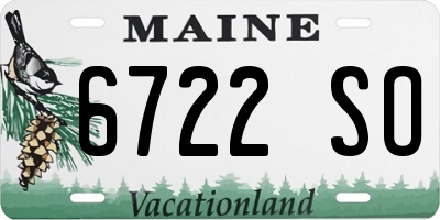 ME license plate 6722SO