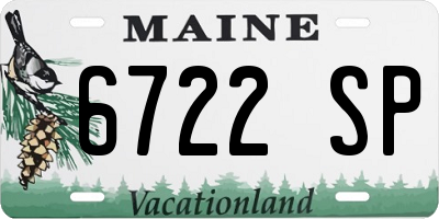 ME license plate 6722SP